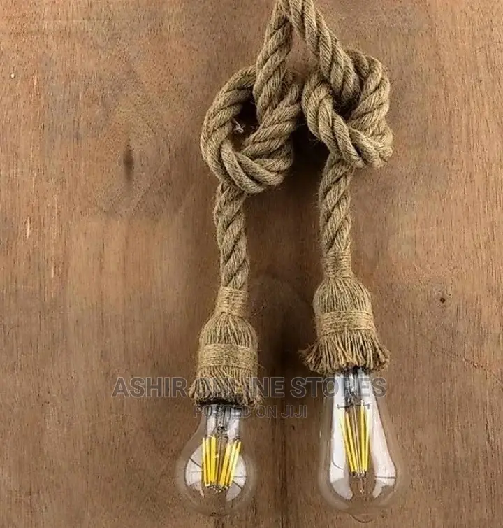Pendant Rope Light With Filament Bulb