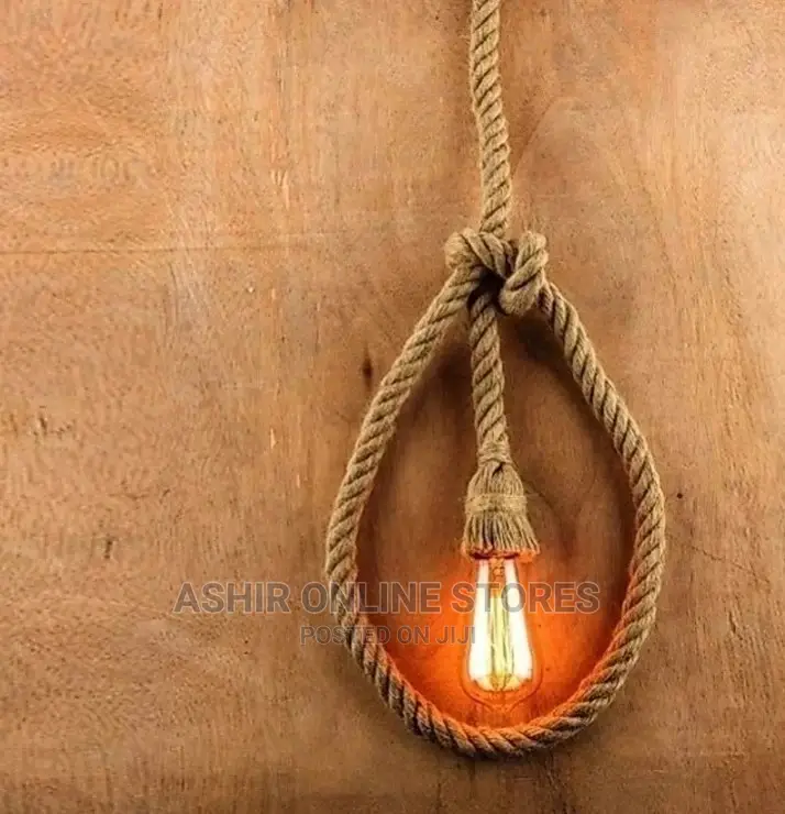 Pendant Rope Light With Filament Bulb