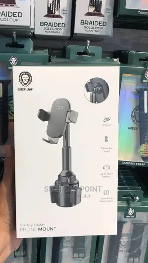 Green Car Cup Holder Phone Mount