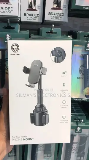 Green Car Cup Holder Phone Mount