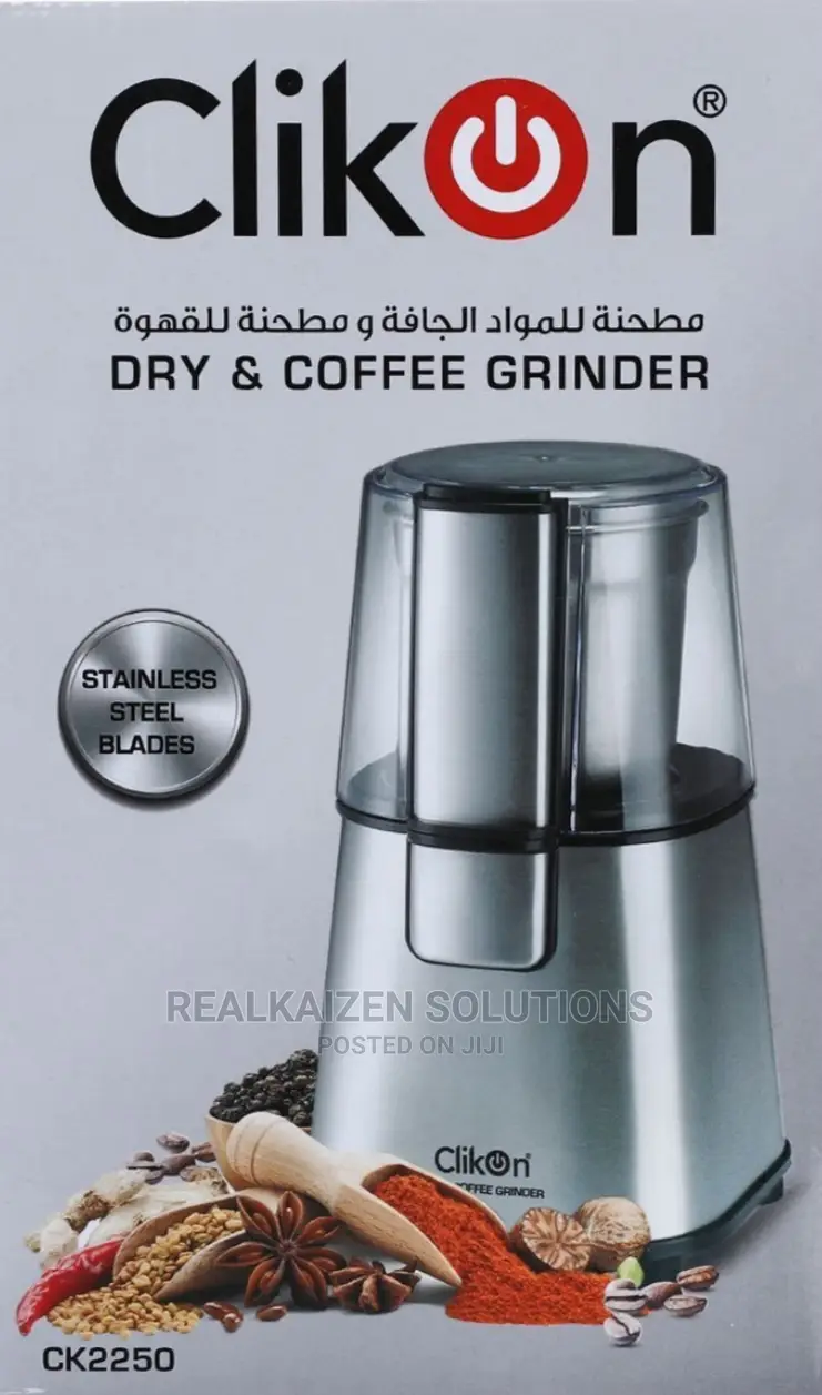 CLIKON Stainless Steel Dry Spices and Coffee Grinder 220W