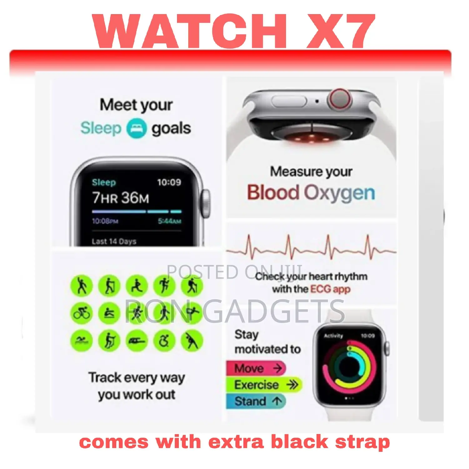 Watch X7 With Extra Strap