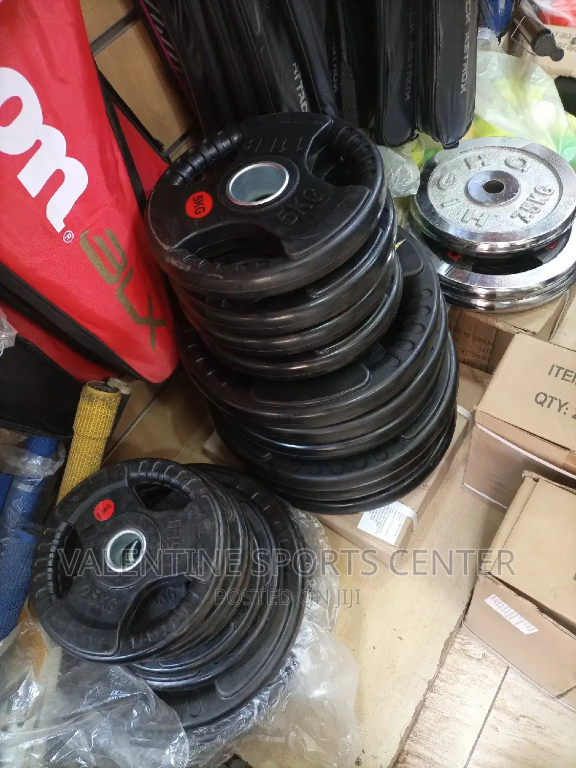 Dumbbell Plates Rubber Big Hole All Different Kg