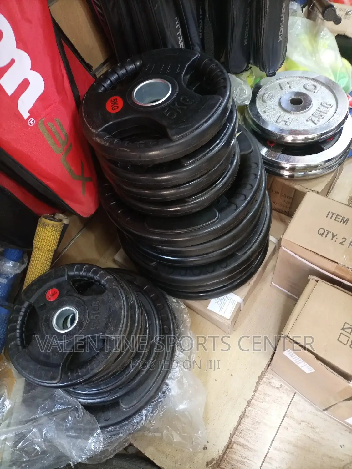 Dumbbell Plates Rubber Big Hole All Different Kg