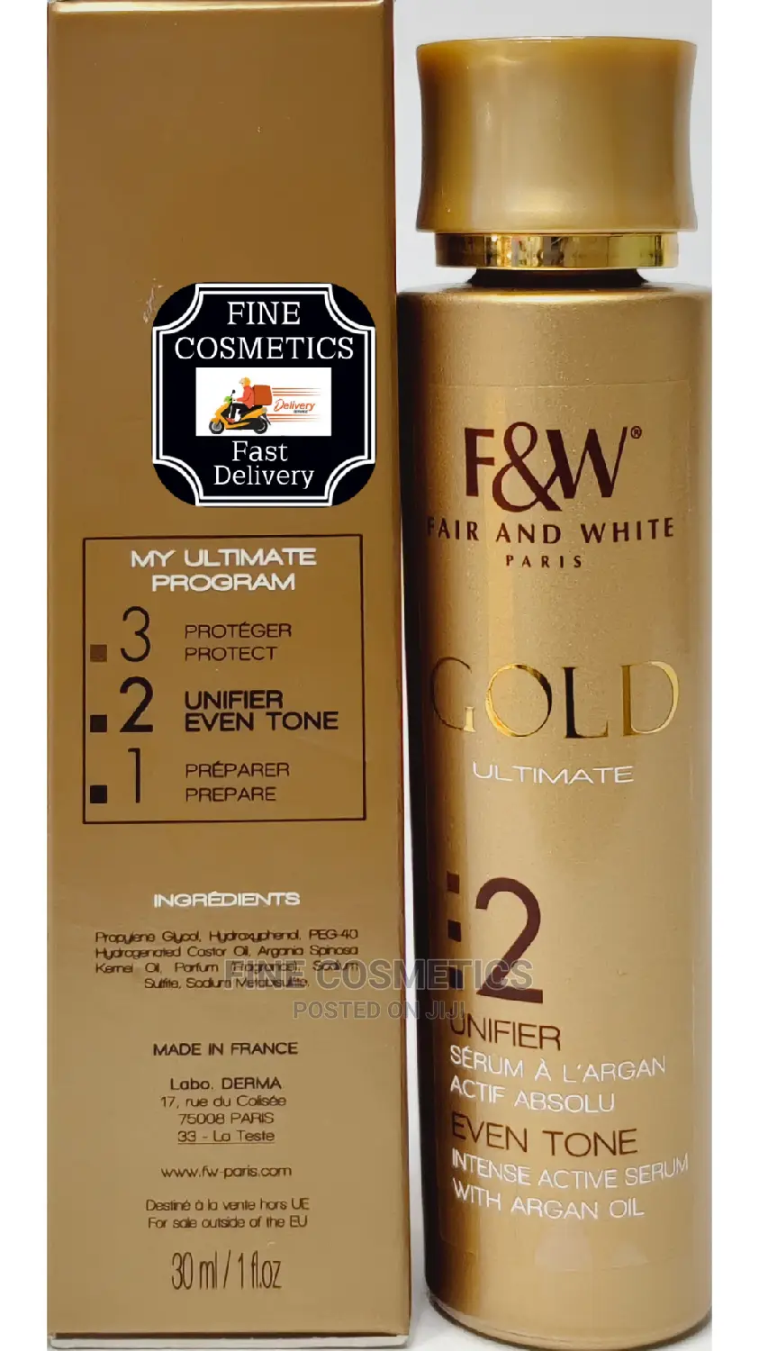 Fair and White Gold Ultimate Intense Argan Oil Active Serum