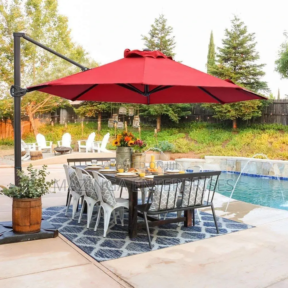 Deluxe Round 3meter Aluminum Frame Garden Parasol Umbrella