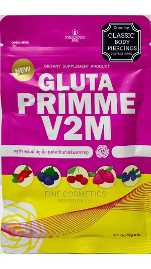Gluta Primme V2m Glutathione Skin Whitening Collagen Pills
