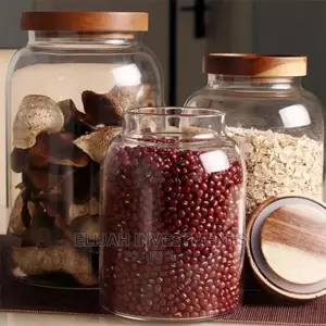 3pcs Glass Storage Jars