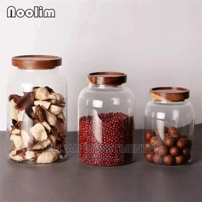 3pcs Glass Storage Jars