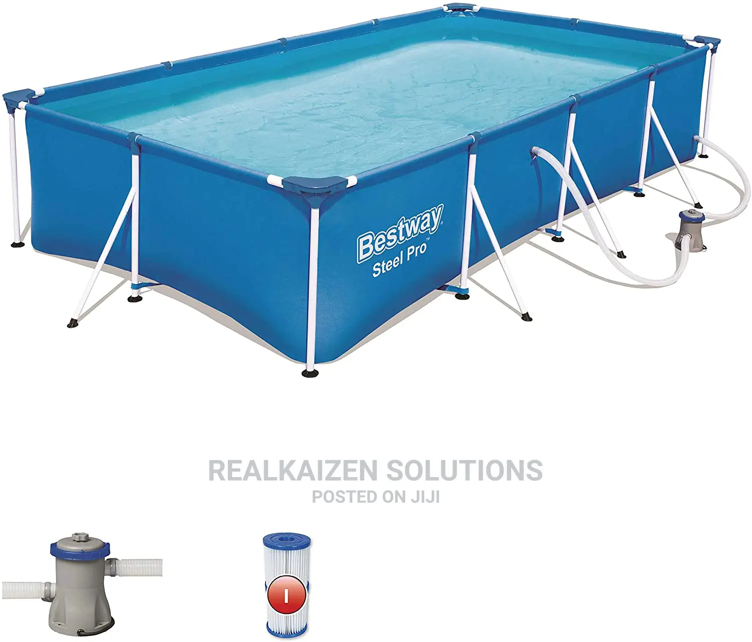 BESTWAY Premium Above Ground Steel Pro Swimming Pool 4m