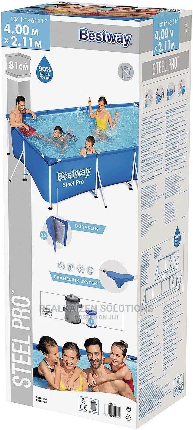 BESTWAY Premium Above Ground Steel Pro Swimming Pool 4m