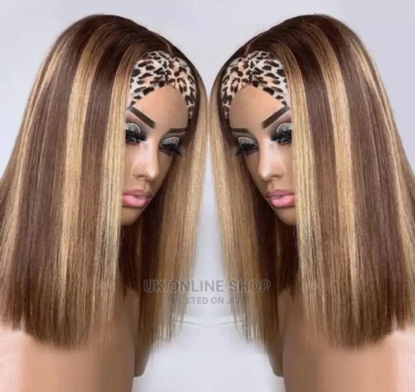 Highlight Wig Brazilian Straight Headband Wigs Bone