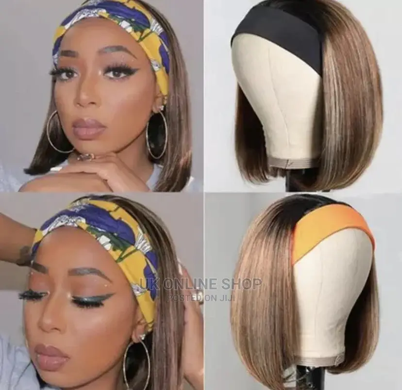 Highlight Wig Brazilian Straight Headband Wigs Bone