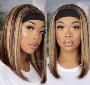 Highlight Wig Brazilian Straight Headband Wigs Bone