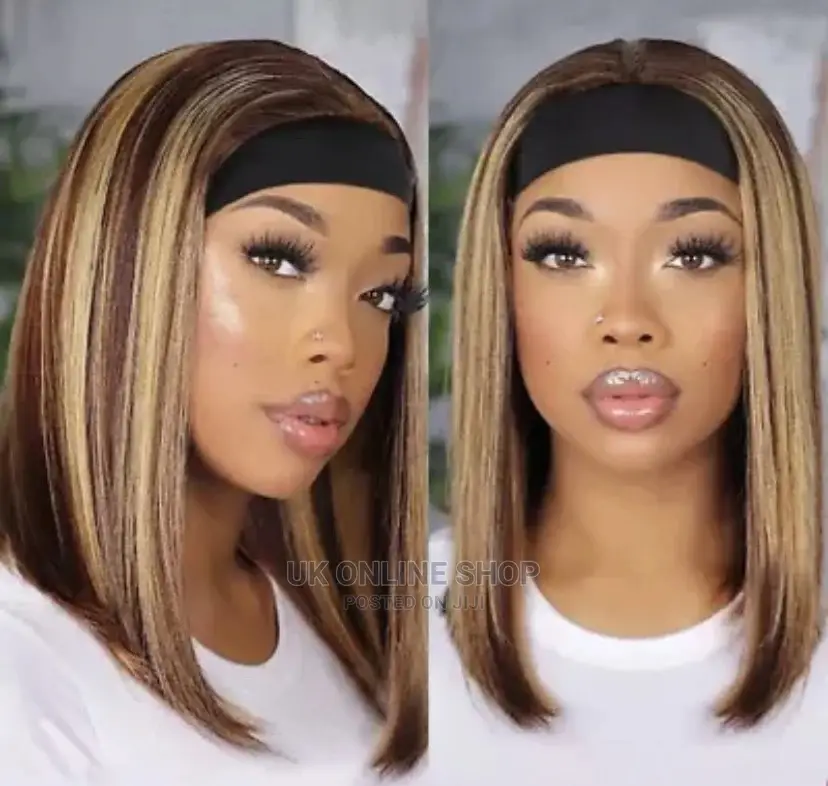 Highlight Wig Brazilian Straight Headband Wigs Bone