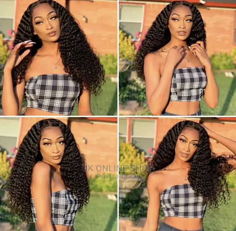Deep Wave Transparent Wig T Part Remy Brazilian Curly Lace