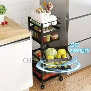 Four Layers Kitchen Rotating Rack