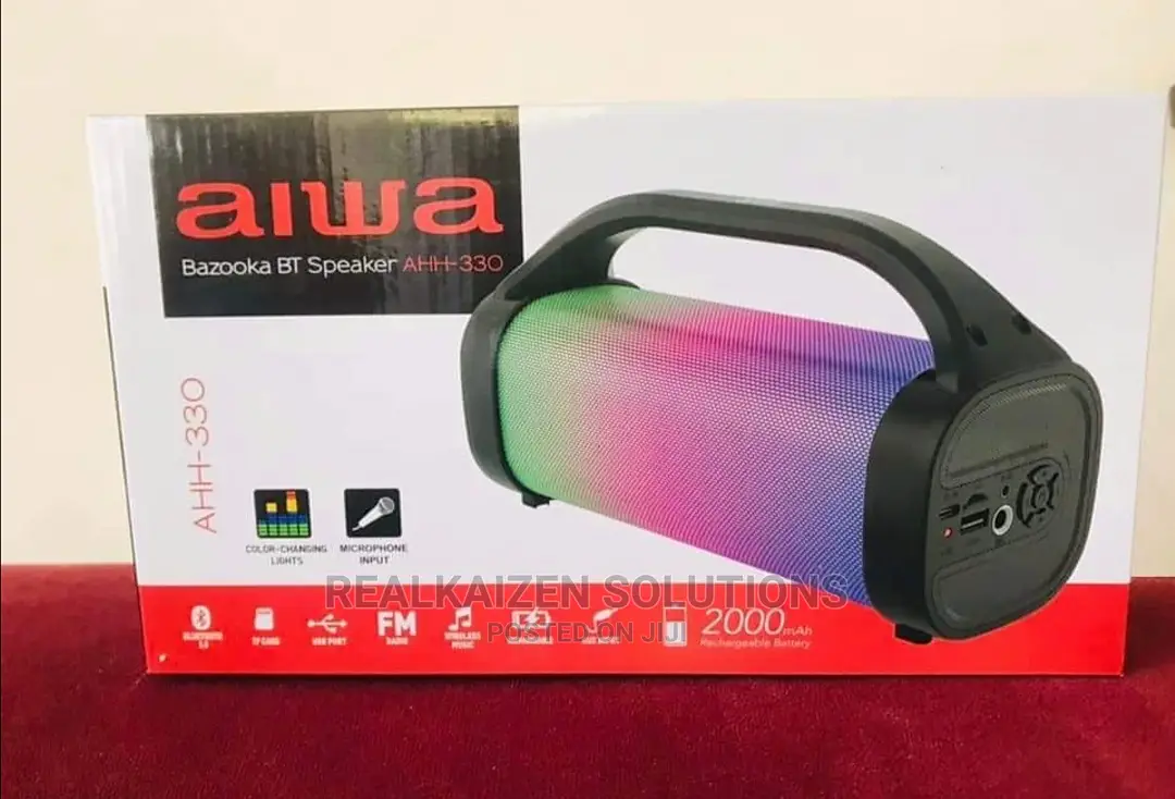 AIWA Bazooka Bluetooth FM USB Aux-In LED Speaker