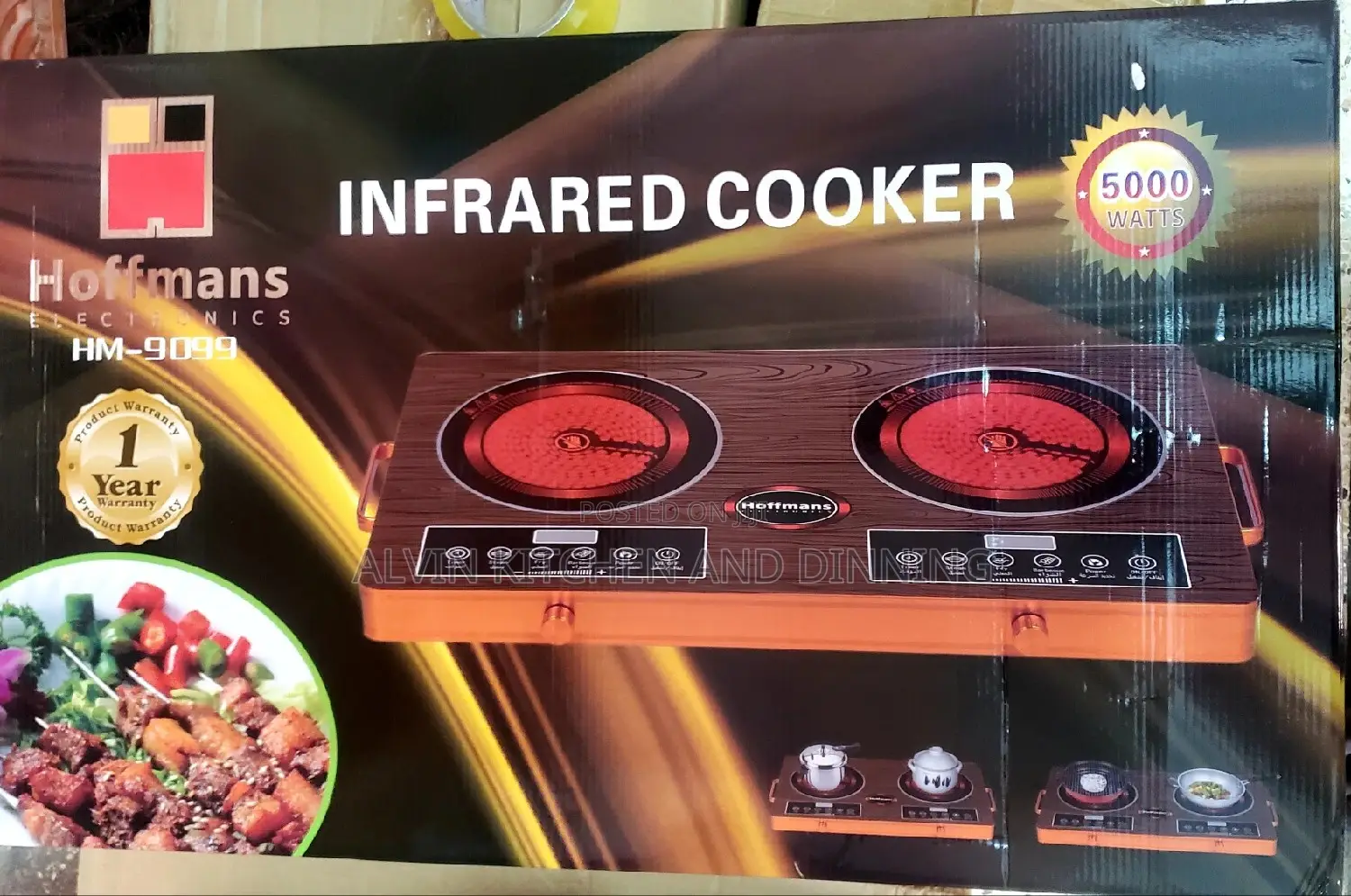 Electric Infrared Cooker With 2 Burners