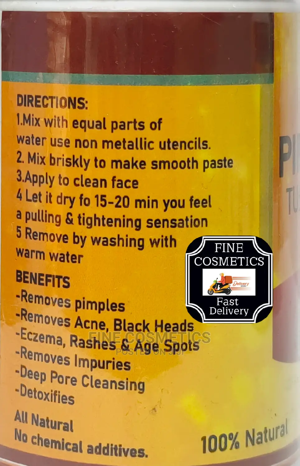 Mateo's Pimple Off Turmeric Facial Face Mask