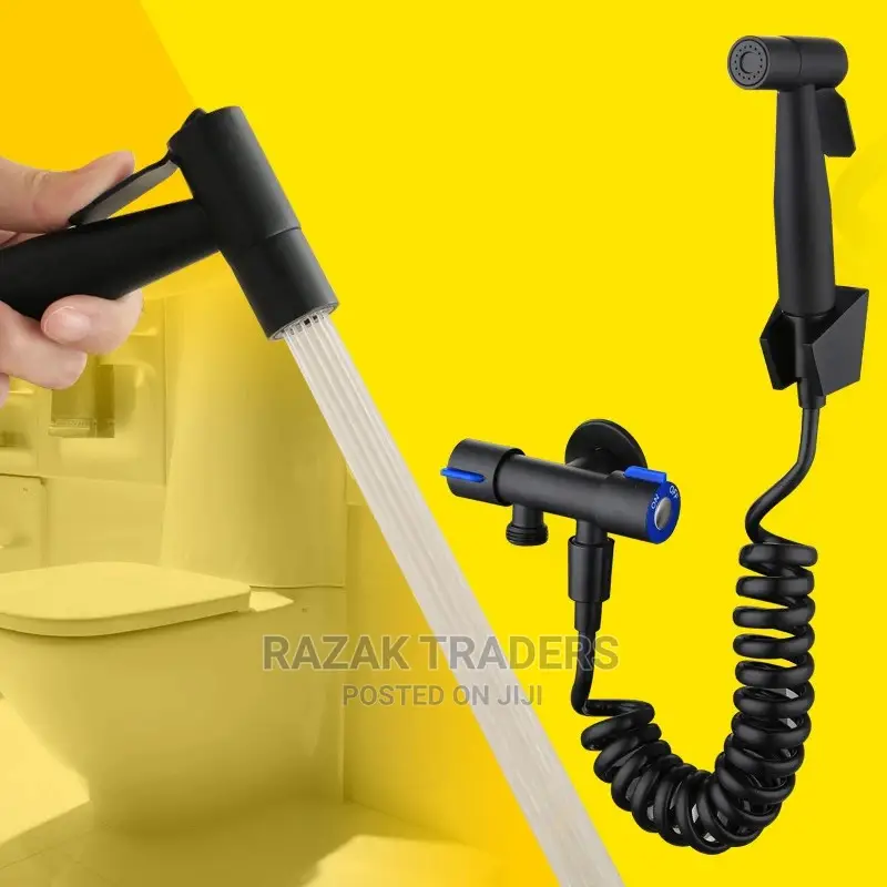 Toilet Cleaner Bidet Spray Gun, Black