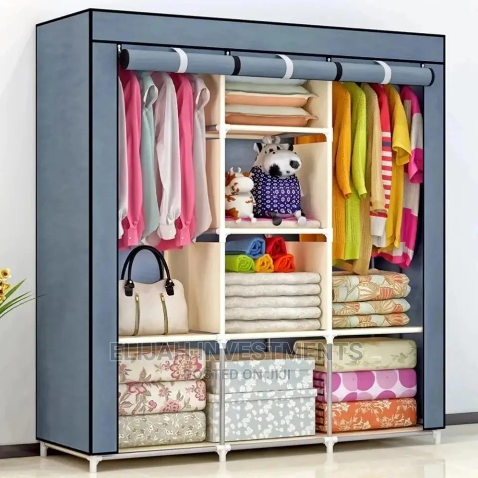 Wooden Frame 3 Columns Closet