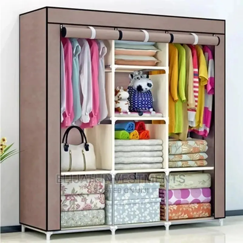 Wooden Frame 3 Columns Closet