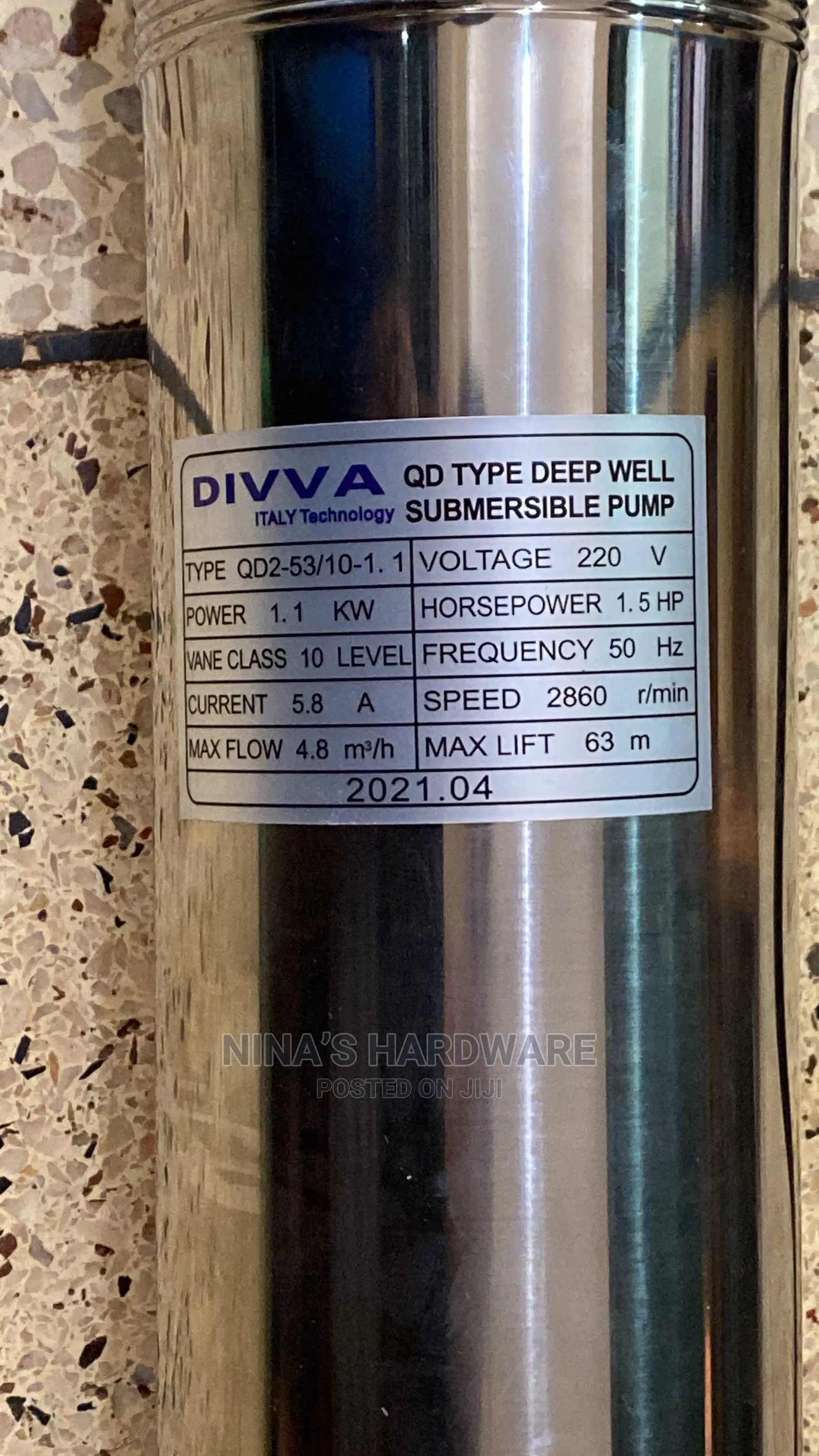 Submersible Water Pump 63mtrs