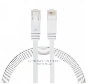 2M Cat 6 Ethernet Cable - Flat - RJ45 - White