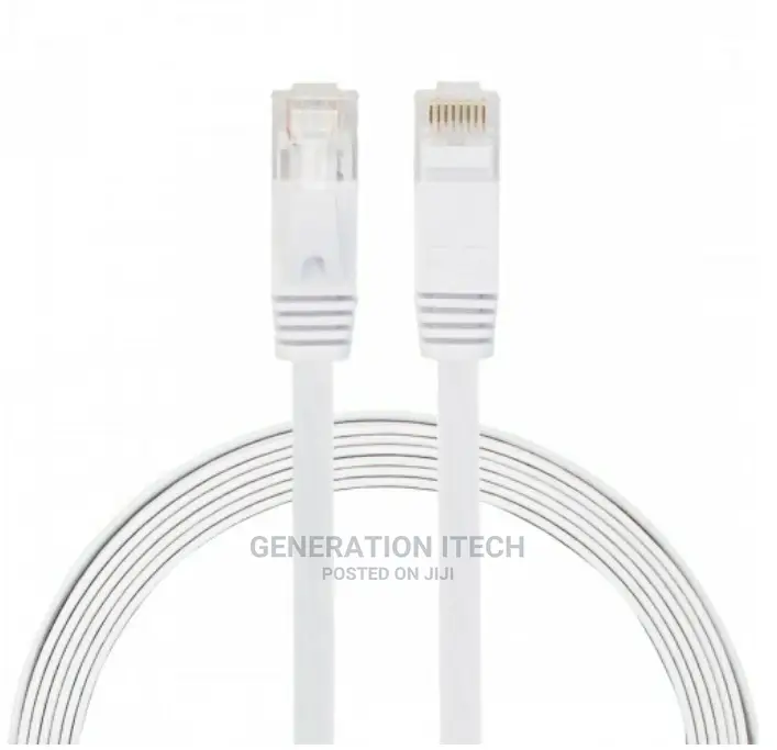 2M Cat 6 Ethernet Cable - Flat - RJ45 - White