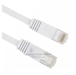 2M Cat 6 Ethernet Cable - Flat - RJ45 - White