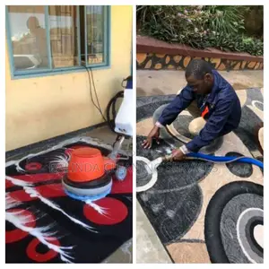 Carpeted Floor Cleaning Using Machine