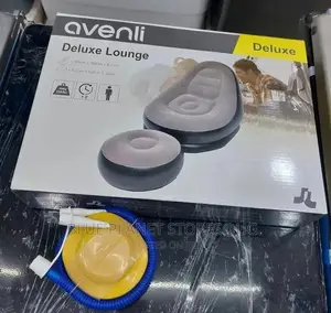 Avenli Deluxe Inflatable Lounge With a Foot Stool + Pump
