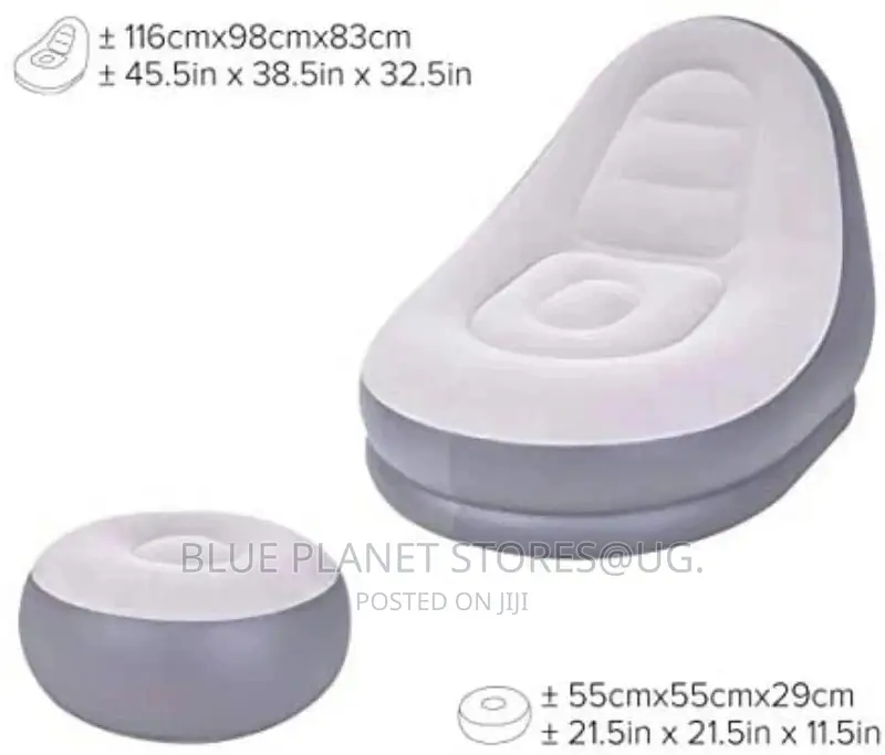 Avenli Deluxe Inflatable Lounge With a Foot Stool + Pump