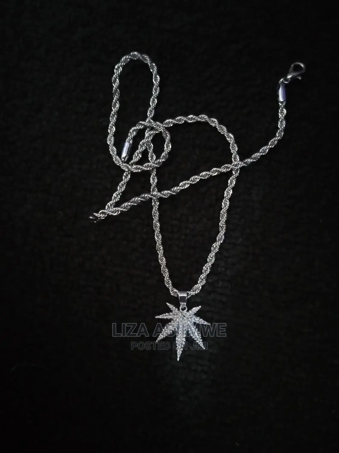 Men's Rope Available With a Weed Pendant