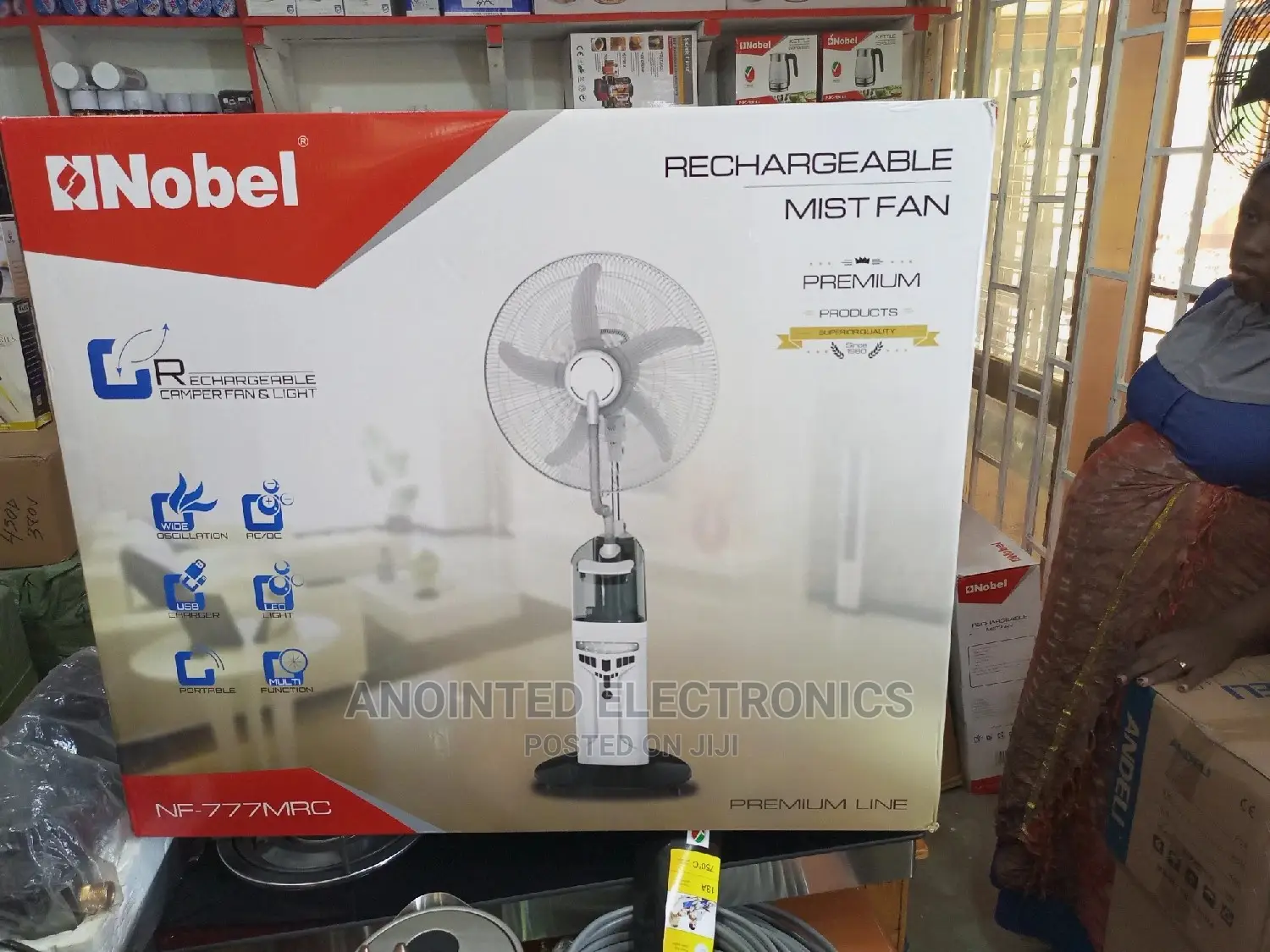 Nobel Rechargeable Mist Fan