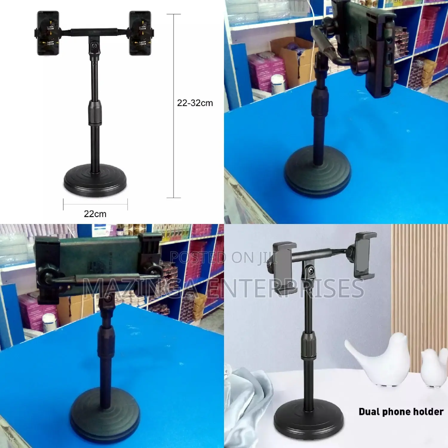 Dual Adjustable Mobile Phone Holder(Good for Tiktokers)