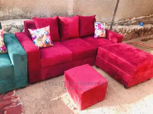 Mini Maroon L Sofa