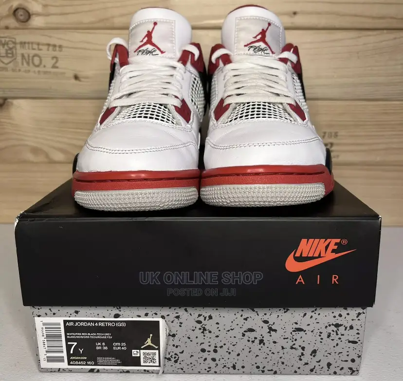 Nike Air Jordan 4 Retro Fire Red 2020 (408452-160) GS Size