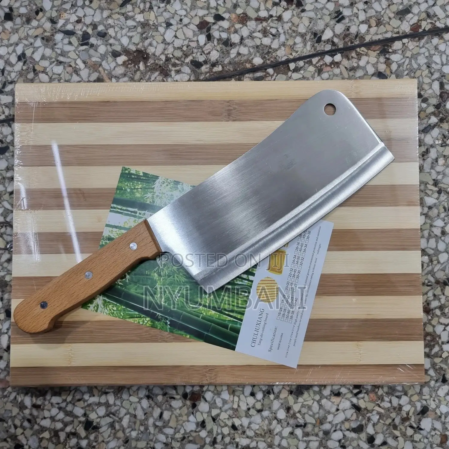 Wooden Chopping Boards With Chopper Knife