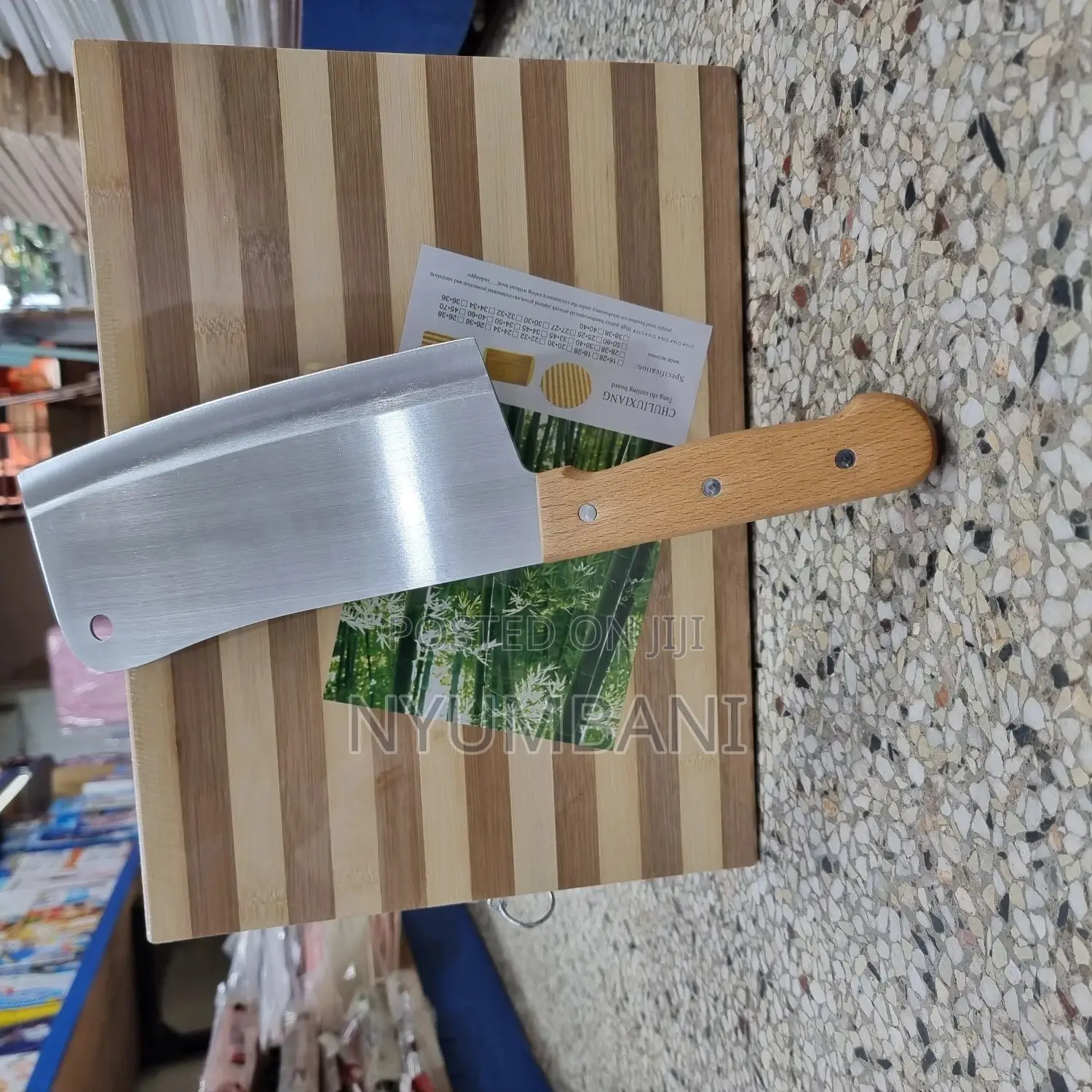Wooden Chopping Boards With Chopper Knife