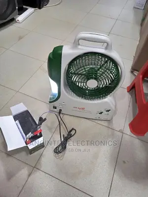 Table and Rechargeable Soler Fan