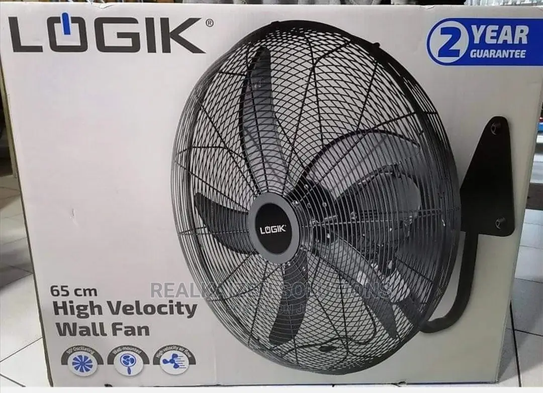 LOGIK 65cm High Velocity Heavy Duty Industrial Wall Fan 280W