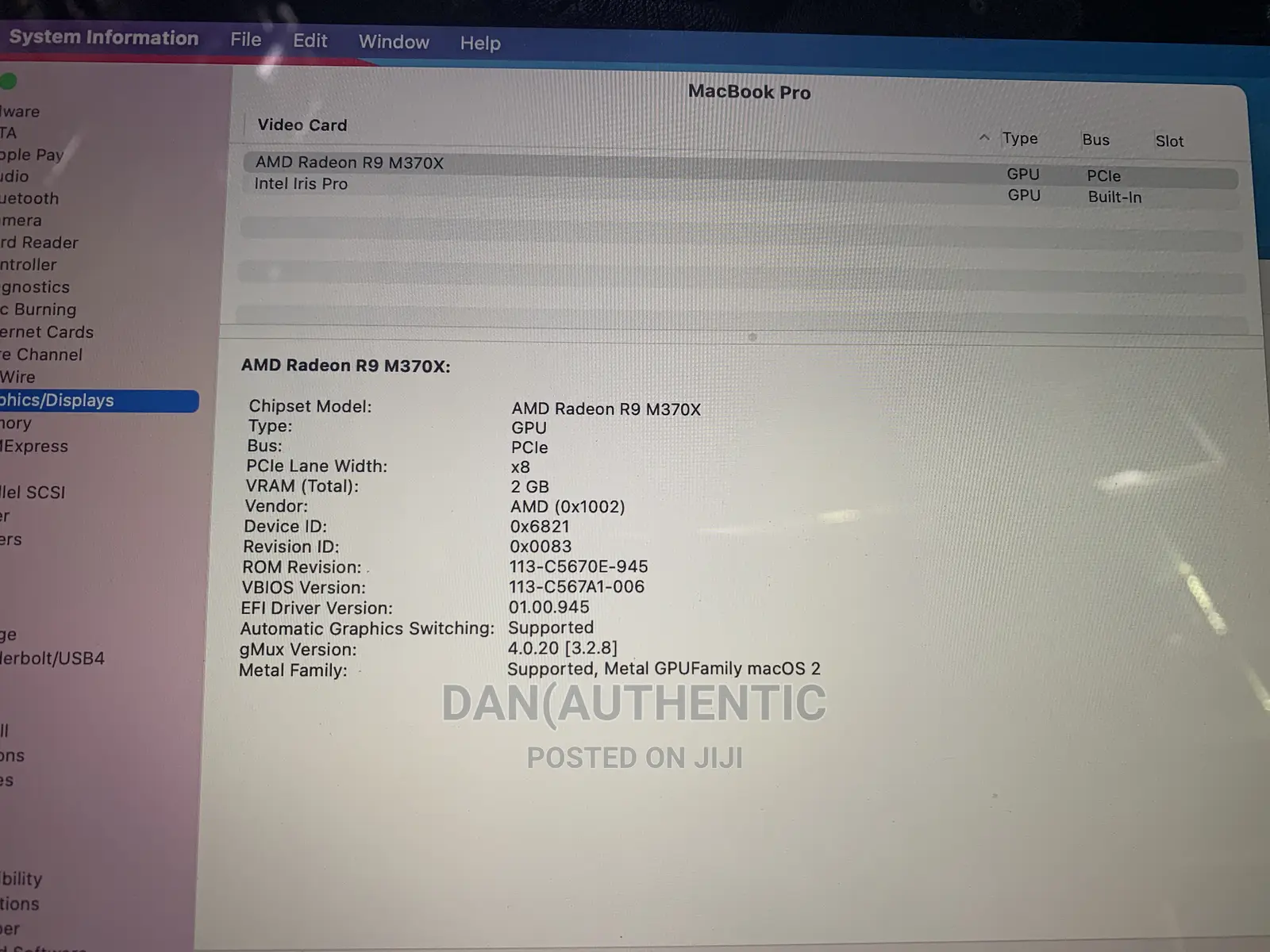 Laptop Apple MacBook Pro 2015 16GB Intel Core I7 SSD 500GB