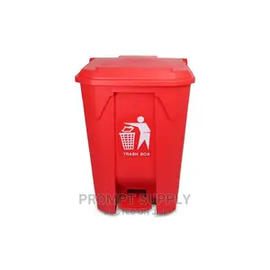 50L Step-On / Foot Pedal Waste Bin- Red
