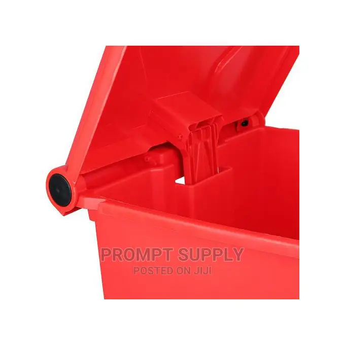50L Step-On / Foot Pedal Waste Bin- Red