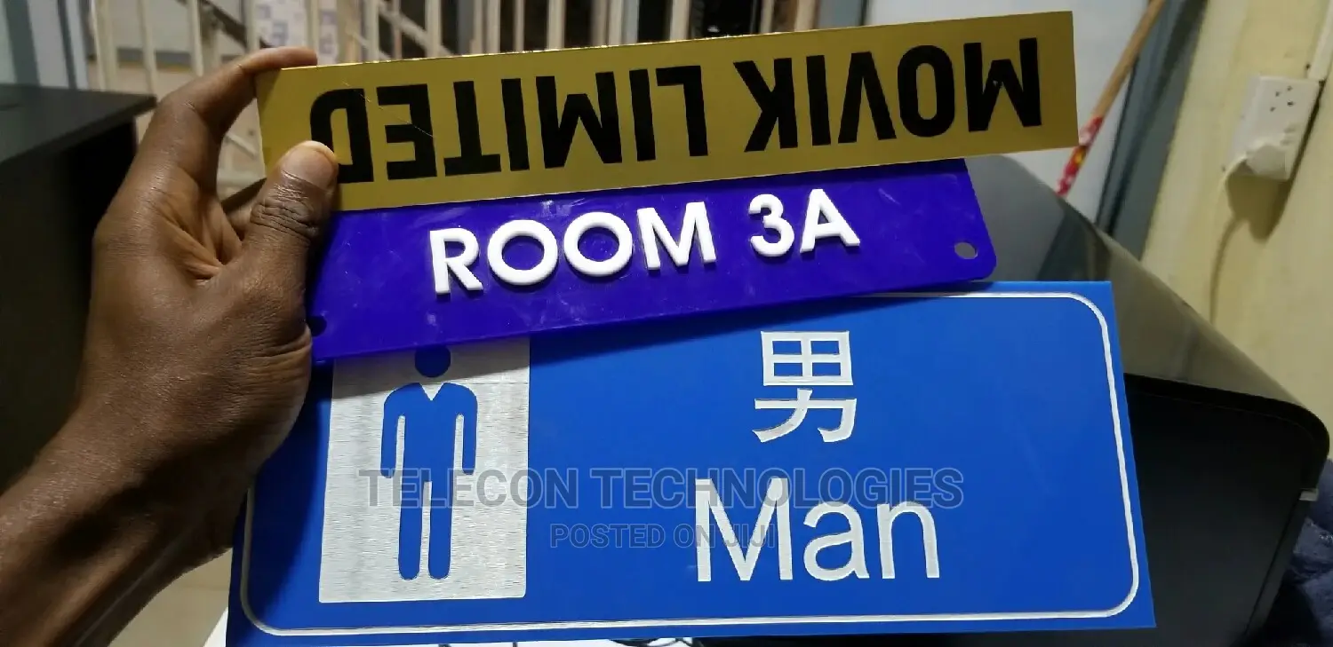 Door Lebels, 3D Letters, Plastic Lebeling and Entrance Chat