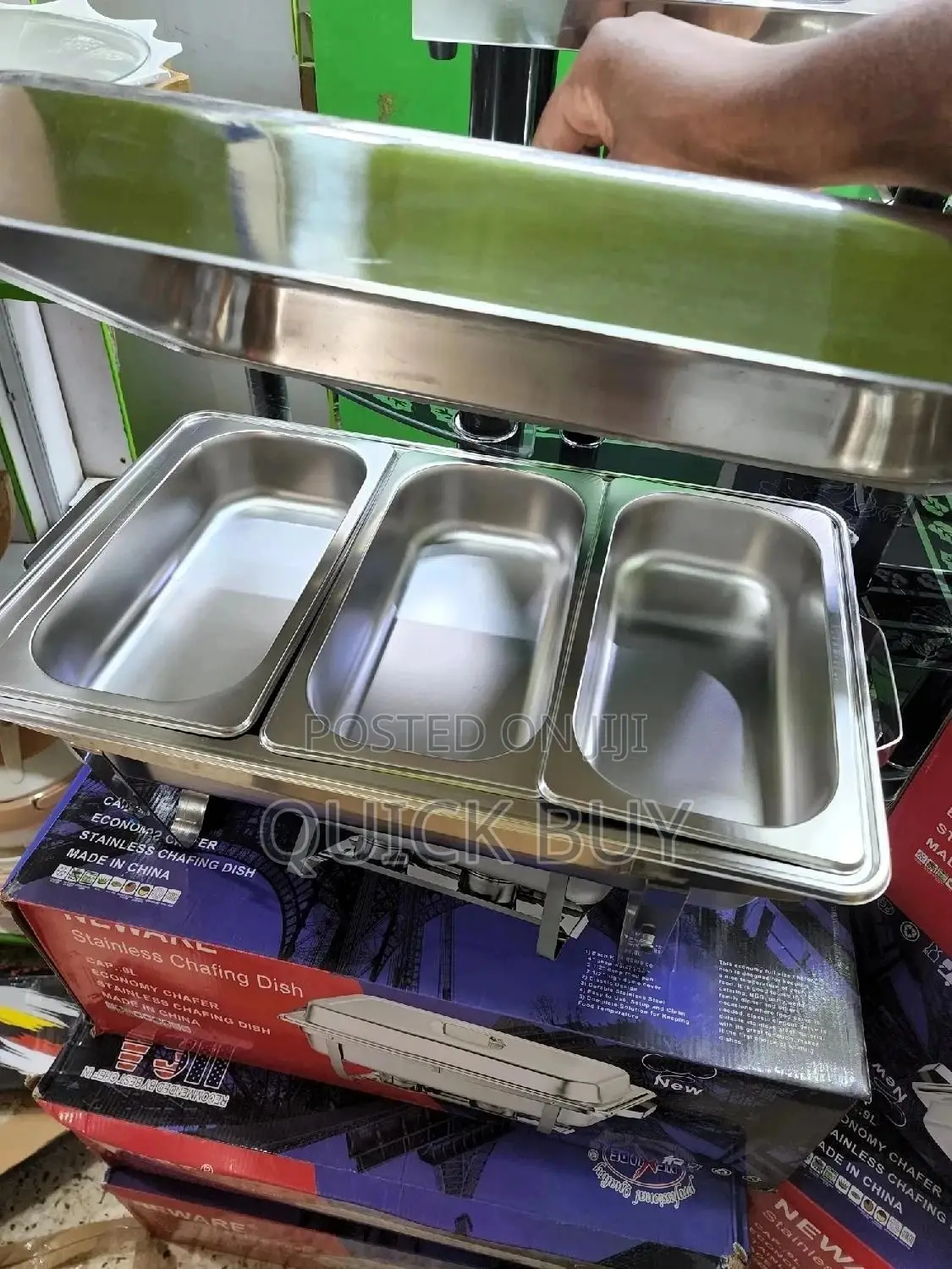 Triple Compartments Stainless Steel Chaffing Dishes