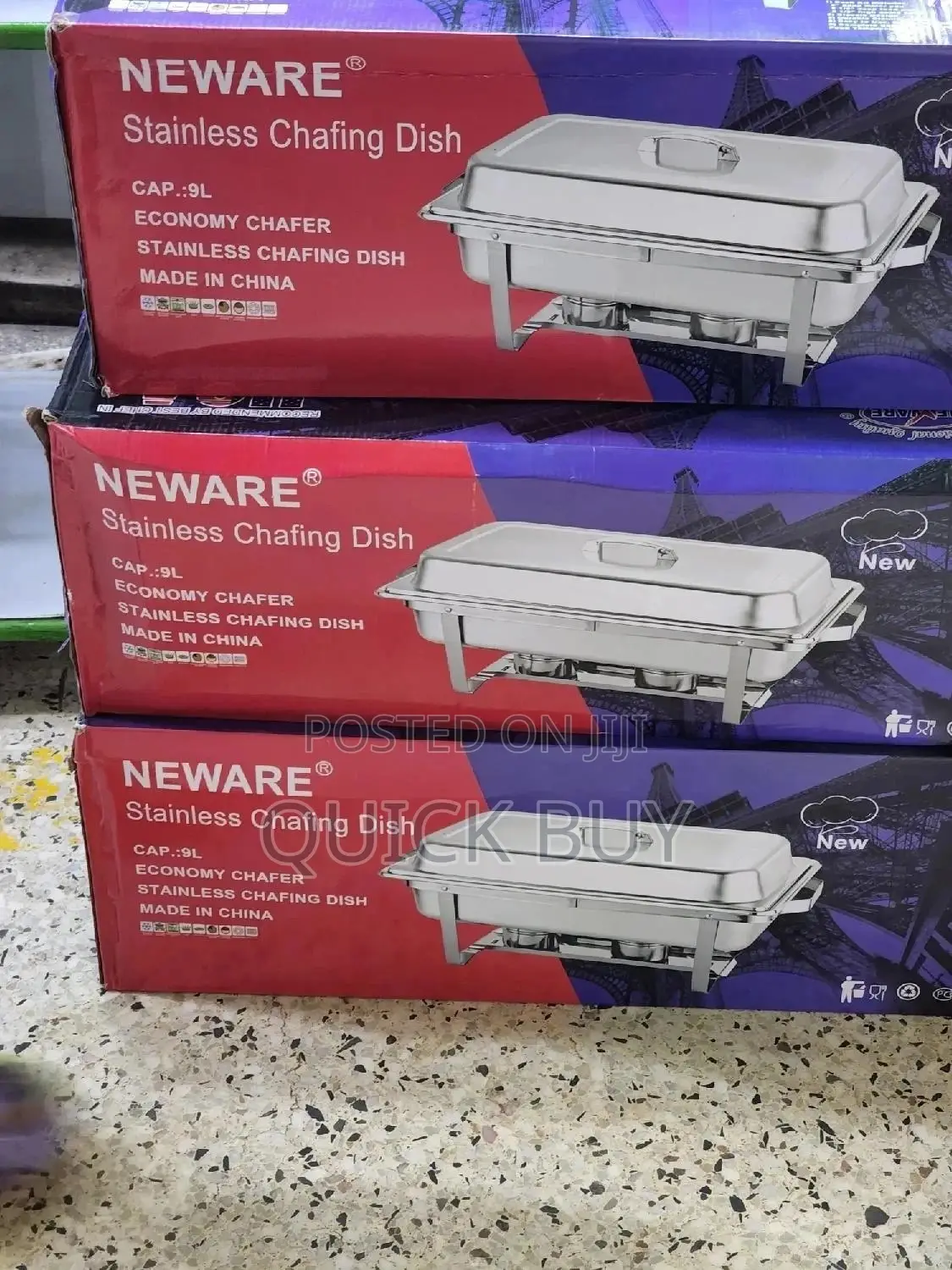 Triple Compartments Stainless Steel Chaffing Dishes
