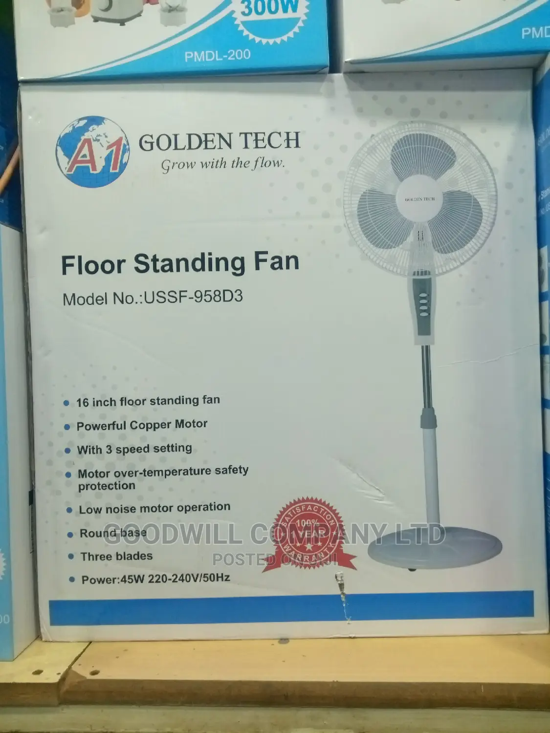 Golden Tech Stand Fan